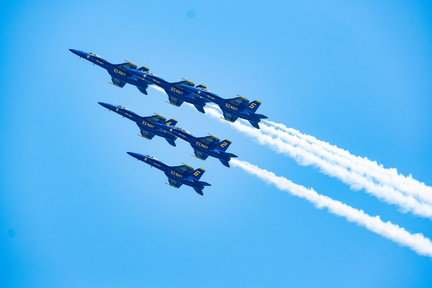 Blue Angels Six-Ship Formation with Smoke Trails - Milwaukee 2025
