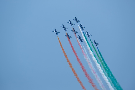 Frecce Tricolori Ascending Formation with Tricolor Smoke - Milwaukee Air Show 2024